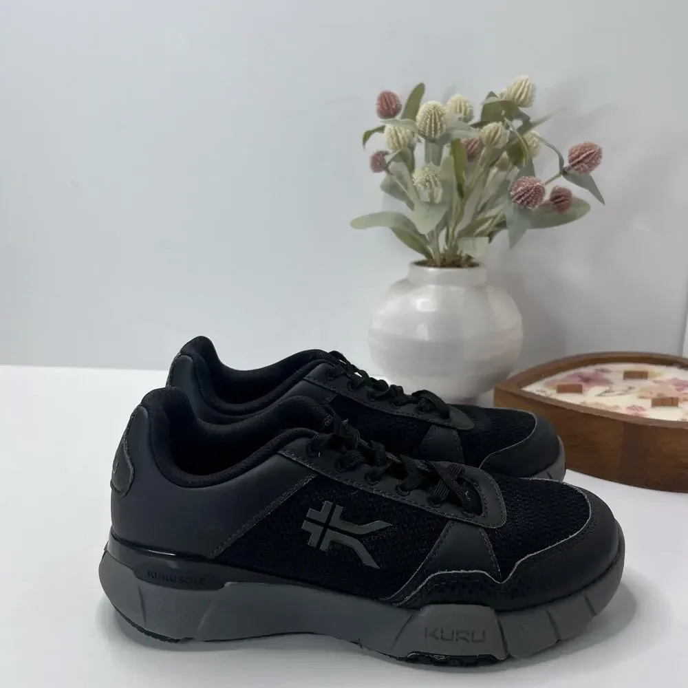Kuru Quantum 2.0 Walking Comfort Sneaker Jet Black/Gray Women 7M Tried On